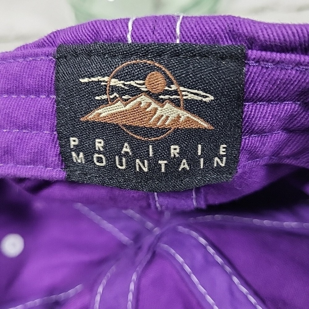 Prairie Mountain‎ Alaska Hat Unisex OSFA Purple Embroidered Moose Strapback Cap - Picture 7 of 7